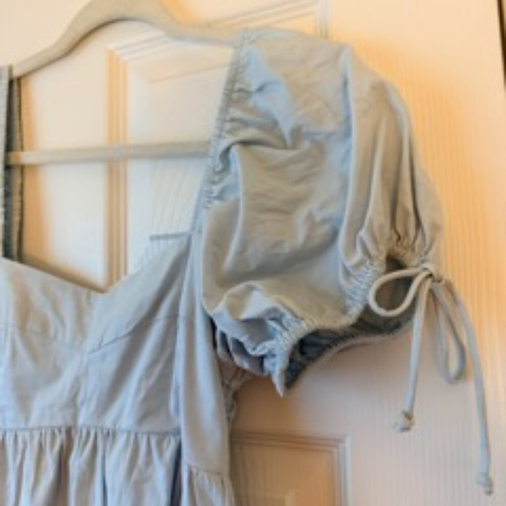 Light Blue Babydoll Style Dress, Size Small - Picture 3 of 6